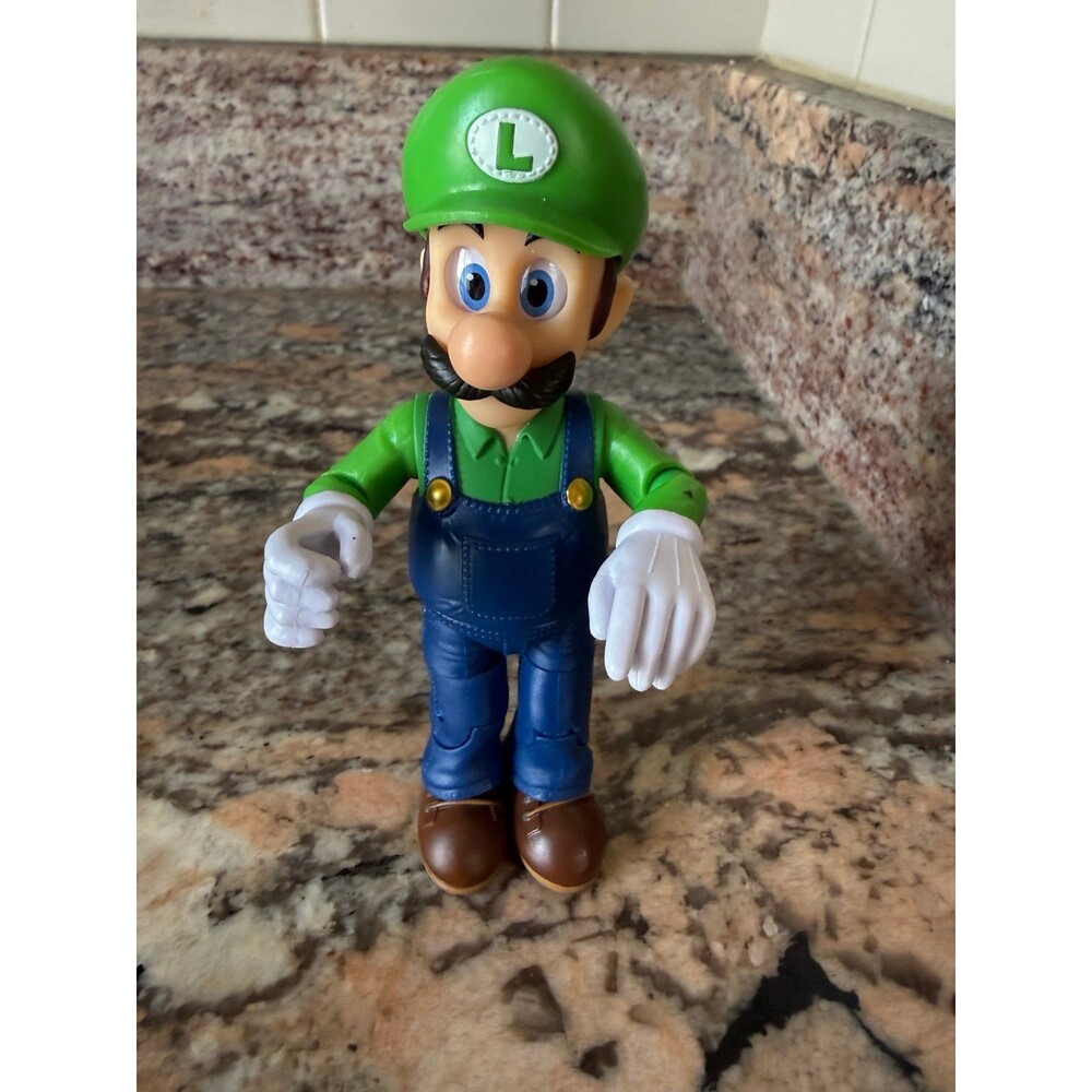Nintendo The Super Mario Bros. Movie Luigi Figure  Size 5.5  Flexible Joints 59